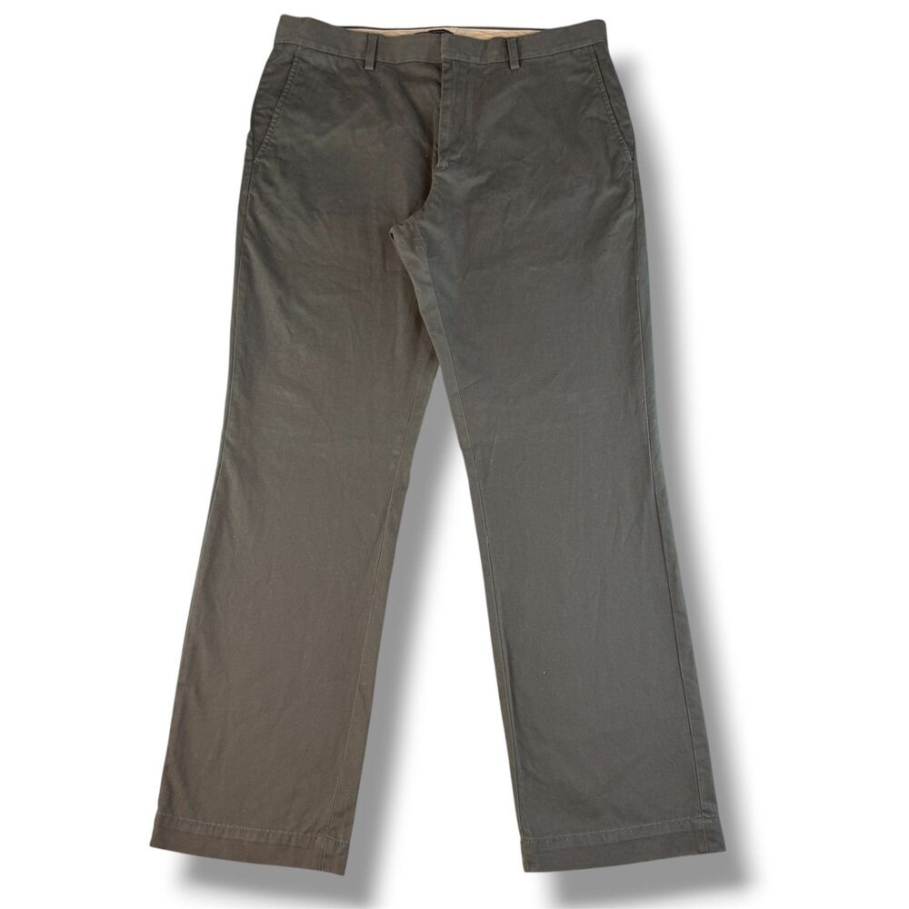 Banana Republic Grey Aiden Chino Straight Leg Pants Casual Size 35x32